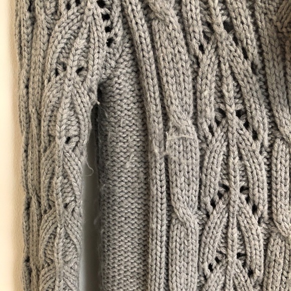 American Rag Grey Knit Button Up Cardigan - Picture 4 of 8